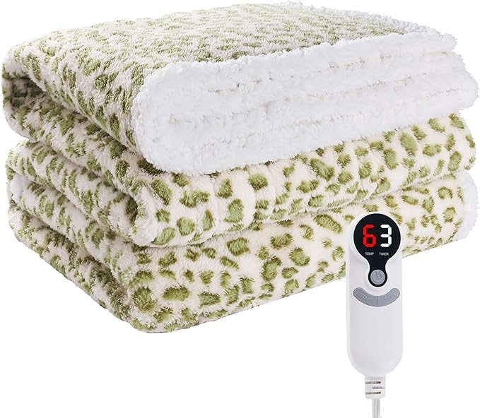 Electric Heated Blanket Throw Size 50"×60" by EydnaEletcricBlanket