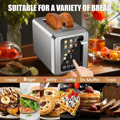 WHALL Touch Screen Toaster 2 Slice, Smart Digital Toaster - Image 3