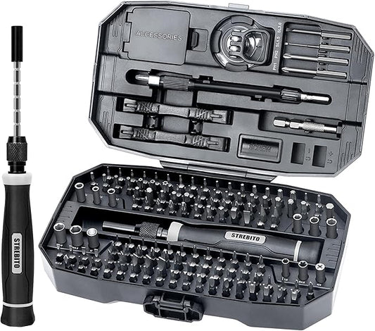 STREBITO Precision Screwdriver Set, 153 in 1 Electronics Tool Kit by STREBITO
