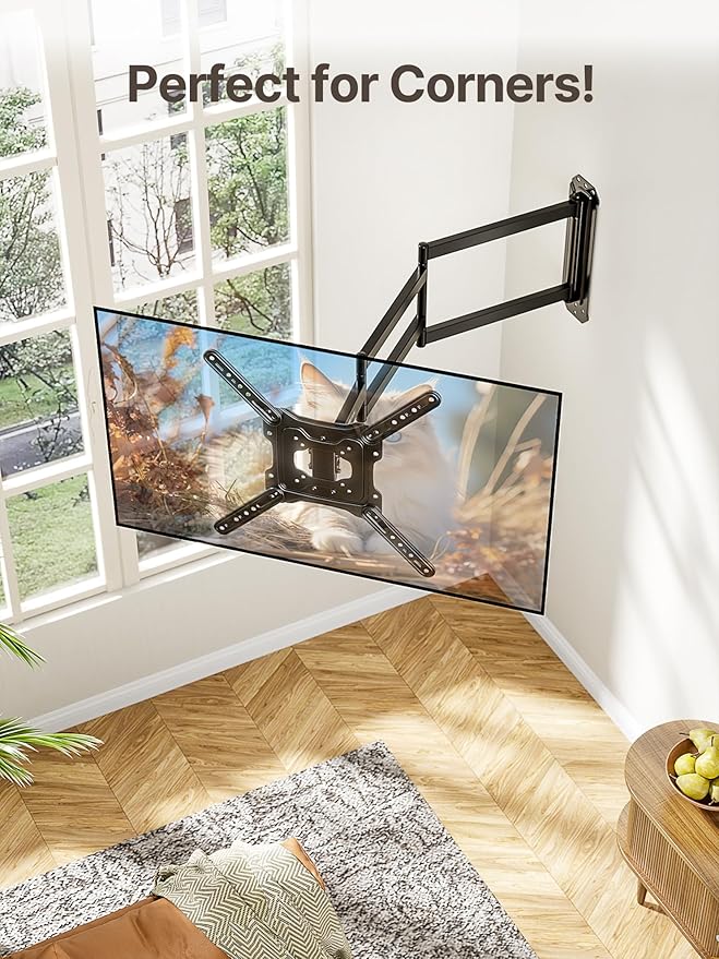 monTEK Long Arm TV Wall Mount for Most 23-65 Inch TVs, 37 Inch Long Extension - Image 6