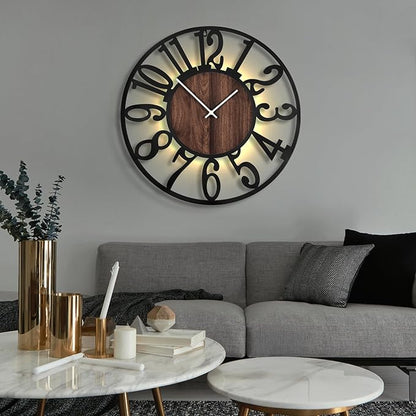 LEIKE Large Wall Clocks with Night Light Battery Operated, Silent Non Ticking - Image 8