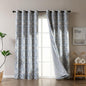 SLEEP ZONE Blackout Curtains for Bedroom and Living Room, Curtains & Drapes with Thermal Insulation for Room Darkening, Jacquard 360GSM Window Curtain Panels, Blue, 52" × 84"