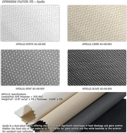 HILADUO Customized Solar Screen Roller Shade Blinds - Image 2