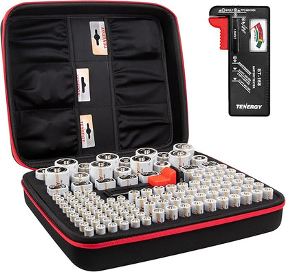 Tenergy Large Battery Organizer Storage Case by Tenergy