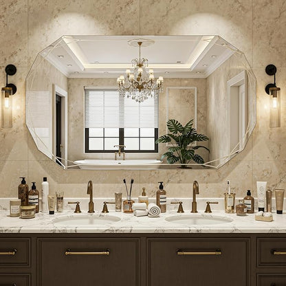 Suidia Bathroom Mirror, Frameless Bathroom Mirror - Image 9