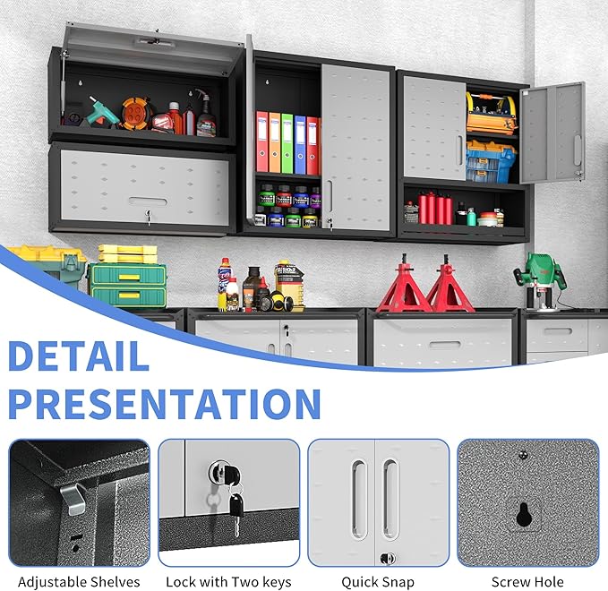 Garage Wall Mounted Storage Cabinet - Image 6