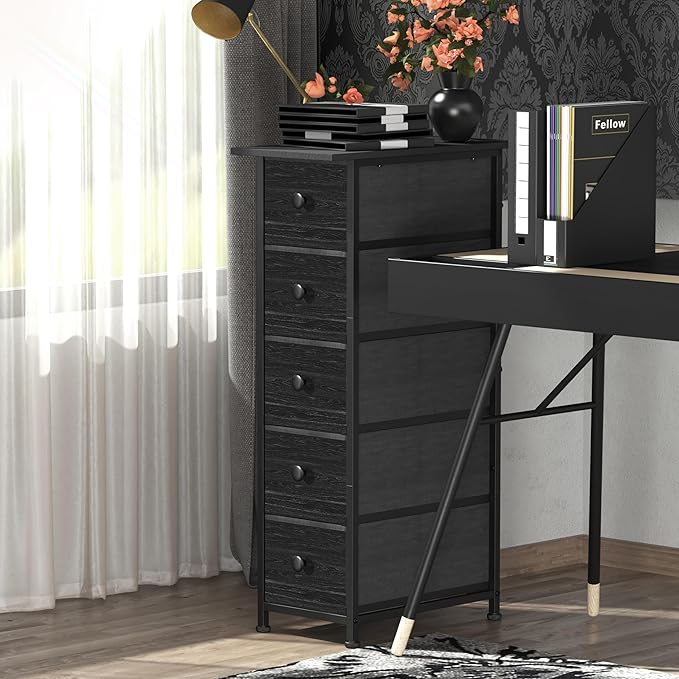 GiftGo Narrow Dresser Vertical Slim Dresser Chest of Drawers Skinny Storage - Image 6