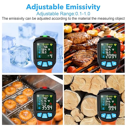 Infrared Thermometer Gun, TEMIRUP Digital Laser Temperature Gun, -58°F to 1472°F - Image 7