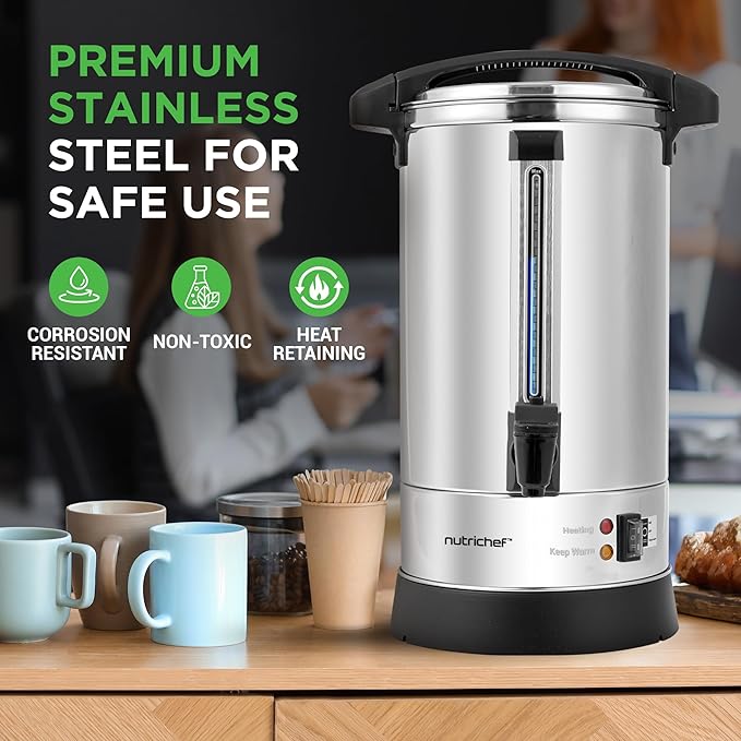 NutriChef Water Boiler and Hot Water Dispenser, 8L Electric Beverage Dispenser - Image 6
