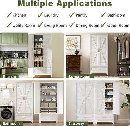 COFaR Metal Storage Cabinet, Farmhouse Storage Cabinet - Image 6