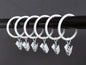 (1.5") 1.5 Inches Smooth Metal Curtain Rings with Clips (28, White)