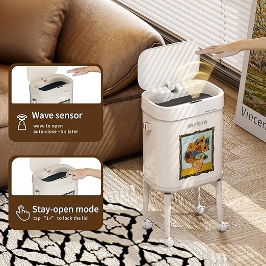 MRBIN Metal Motion Sensor Kitchen Trash Can - Image 3
