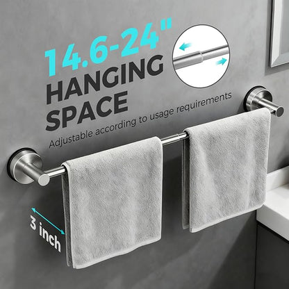 Adjustable Suction Cup Towel Bar - Image 2
