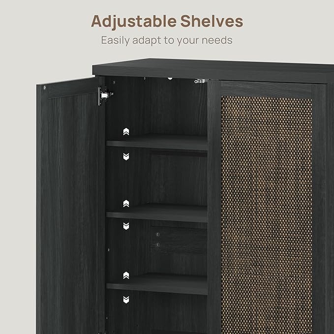 SICOTAS Rattan Shoe Storage Cabinet - Image 5