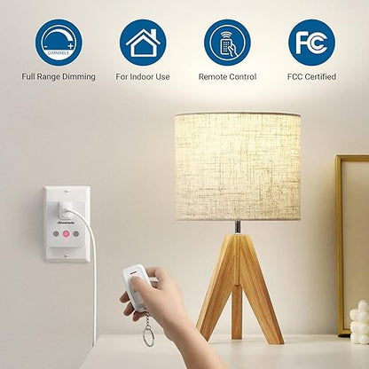 DEWENWILS Plug-in Lamp Dimmer Switch, Wireless Remote Dimmer Plug - Image 2