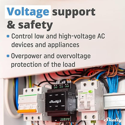 Shelly Pro 3 | Wi-Fi & LAN, 3-Channel Smart Relay | Home & Facility Automation - Image 7