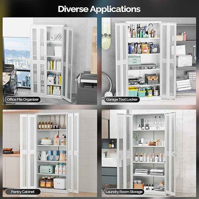 VINGLI Metal Garage Storage Cabinet - Image 7