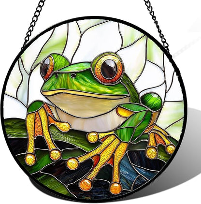 DASTOLL Stained Glass Window Hanging, and Mom 14.9x14.9 in by DASTOLL