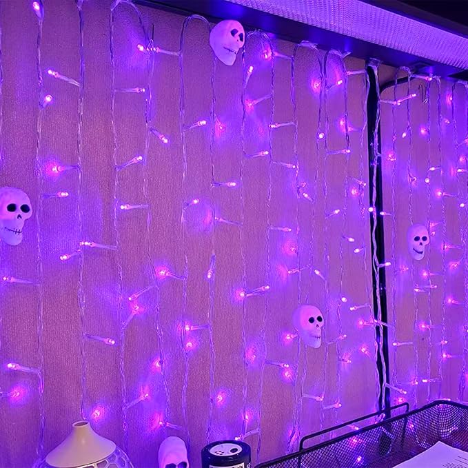 YEGUO 165ft 500 LED Halloween Lights Outdoor Waterproof, Purple String Lights...