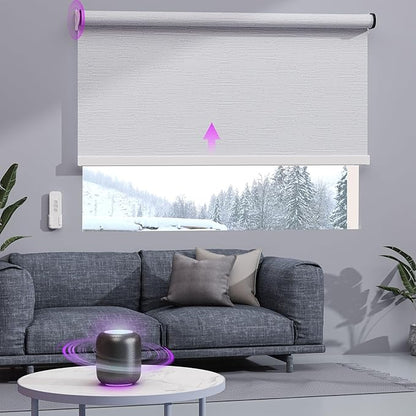 Astomi Motorized Roller Shades for Windows, Smart Blinds, Voice Control by Astomi