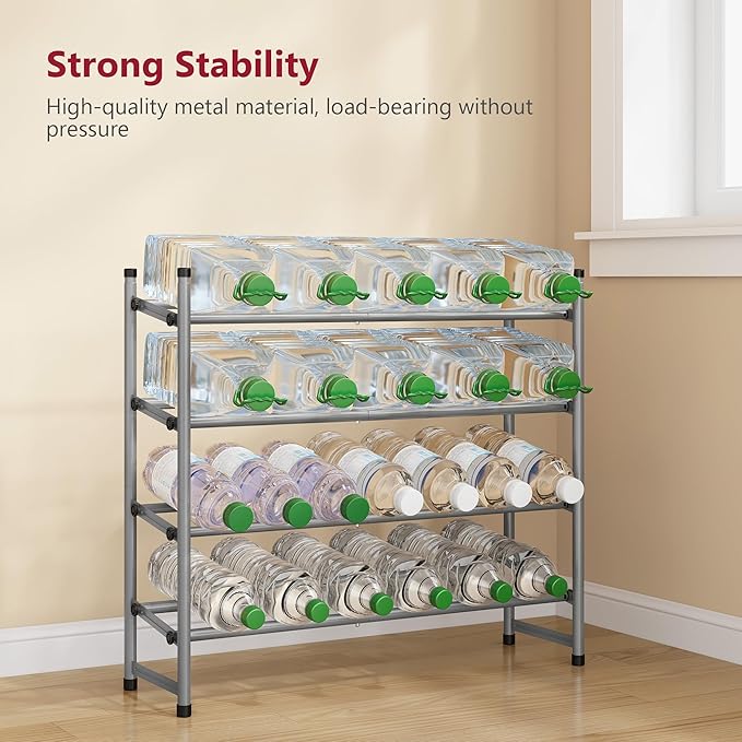 Tajsoon Expandable Shoe Rack for Closet 4 Tier, 29“-41“Adjustable & Stackable - Image 5