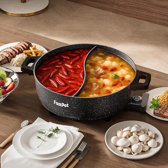 6L Electric Hot Pot with S-Shape Dual-Divider, Smart Temperature Control - Image 5