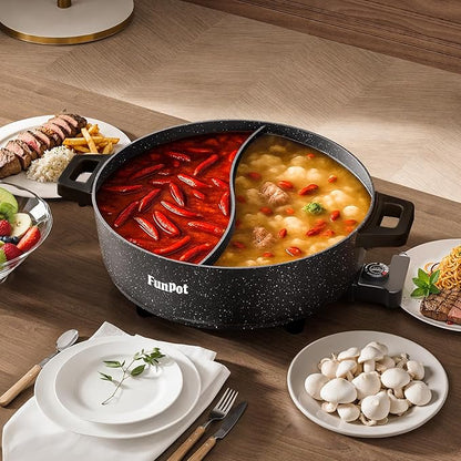 6L Electric Hot Pot with S-Shape Dual-Divider, Smart Temperature Control - Image 5