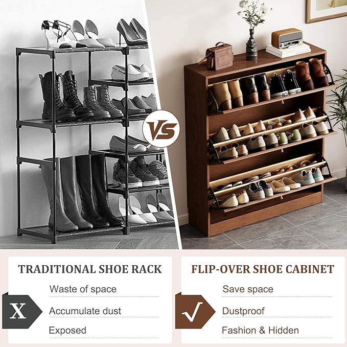 KungFuWood Soild Wood Shoe Storage Cabinet - Image 6