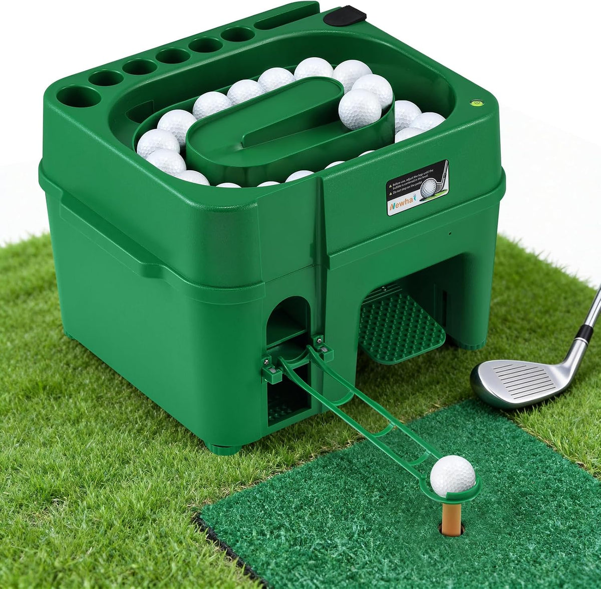 newhai upgraded golf dispenser, 50-ball capacity, 2 ramps, main product view
