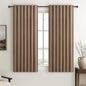 rust brown short small window room darkening curtains, main product view