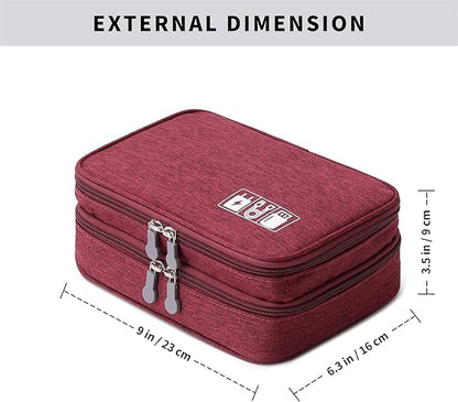 mygreen Travel Cable Organizer Bag, Two-Layer Electronics Accessories Organizer - Image 4
