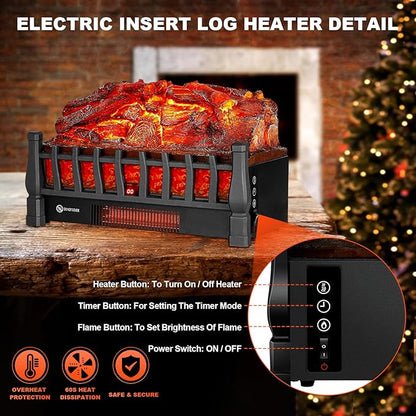 Electric Fireplace Logs Inserts Heater - Image 3