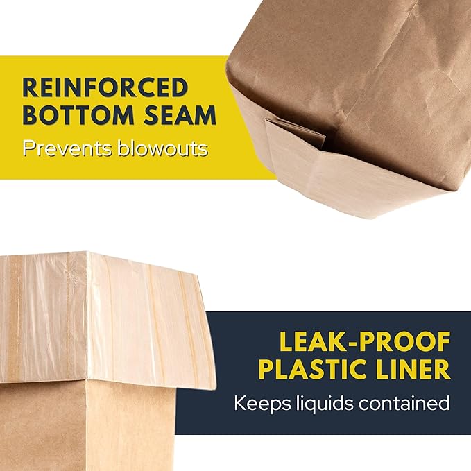 Trash Compactor Bags for Kitchen, 25% Thicker Kraft Paper Compactor Bags - Image 5