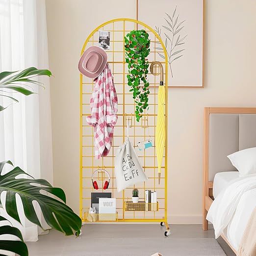 VGMiu Grid Wall Panel 1PCS Display Stand 2' x 5.2' FT Gold Grid Wall Panels - Image 4