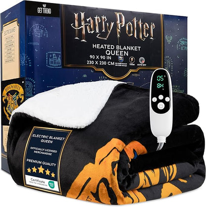 Harry Potter Gifts Heated Blanket Electric, Queen Size Luxurious Fleece by GetTrend