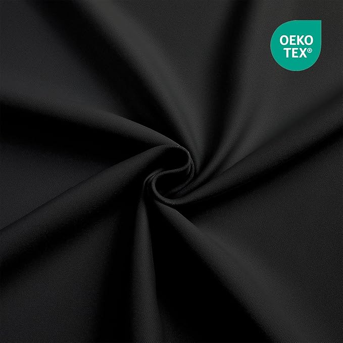 CUCRAF Black Blackout Curtains & Drapes Grommet Soundproof Curtains - Image 5