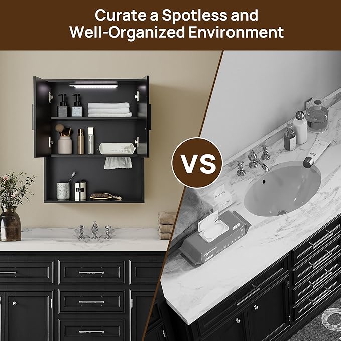 Modern Fluted Bathroom Wall Cabinet - Image 6