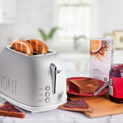 Rae Dunn Retro Rounded Bread Toaster, 2 Slice Stainless Steel Toaster - Image 5