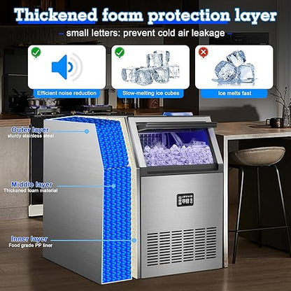 Ice Maker Commercial Ice Maker Machine 200lbs/24H - Image 7