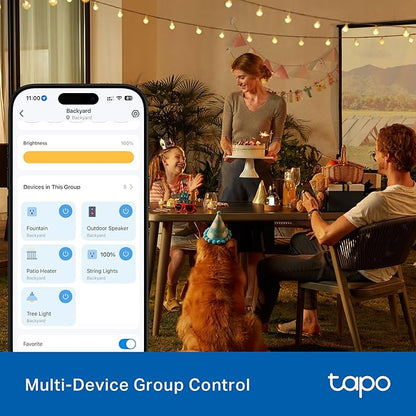 Tapo Outdoor Smart Dimmer Plug for Outdoor Lights, App Control, IP65 Weather - Image 11