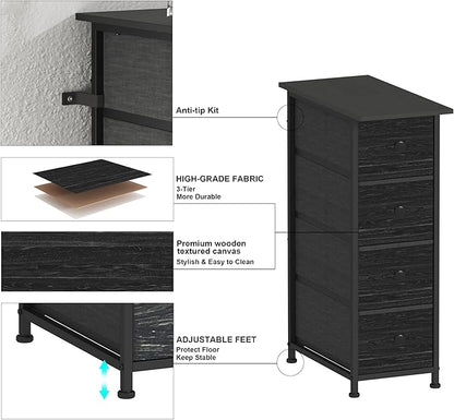 GiftGo Narrow Dresser Vertical Slim Dresser Chest of Drawers Skinny Storage - Image 5