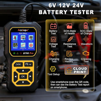 Acclope BT60 Pro Car Battery Tester, Digital Analyzer - Image 5