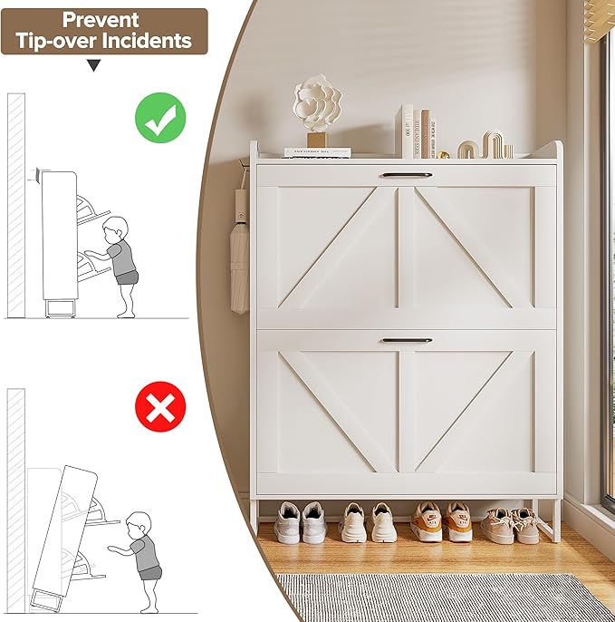 EOYUTLLY Shoe Cabinet for Entryway - Image 8