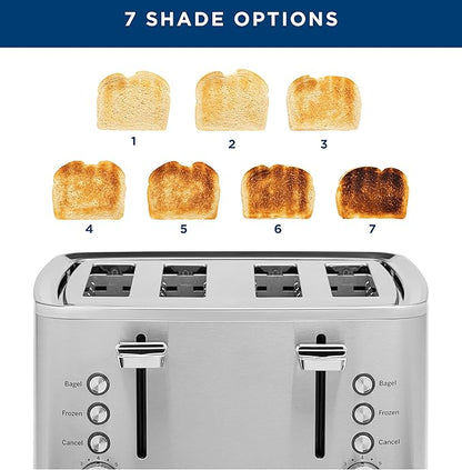 GE Stainless Steel 4 Slice Toaster | Extra Wide Slots - Image 4