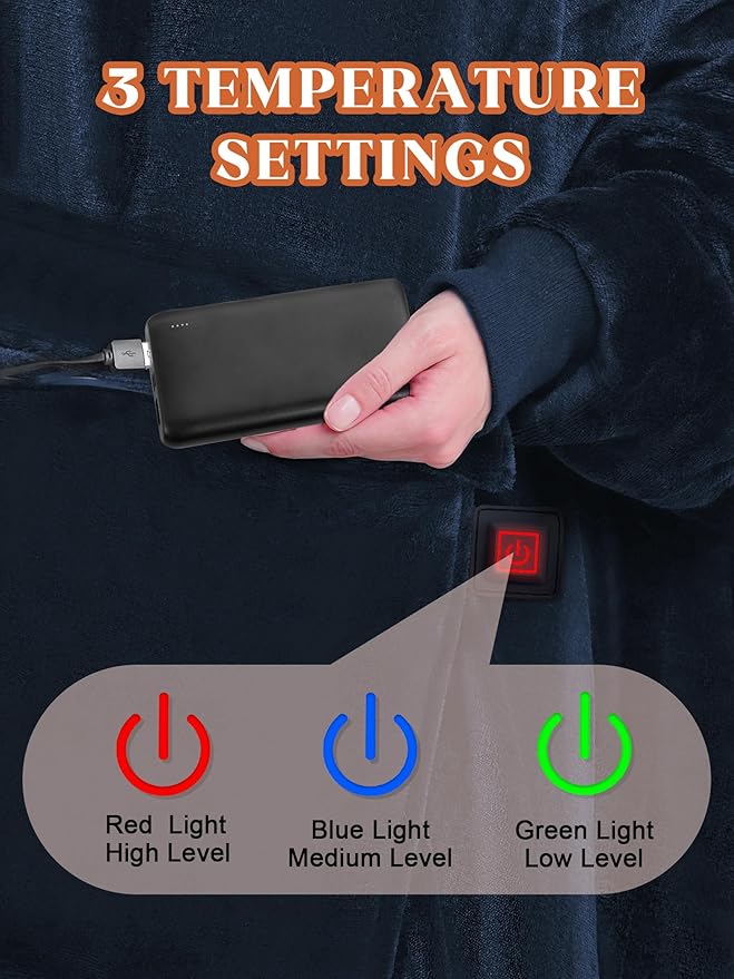 MAXEVE Heated Wearable Blanket Hoodie - Image 4