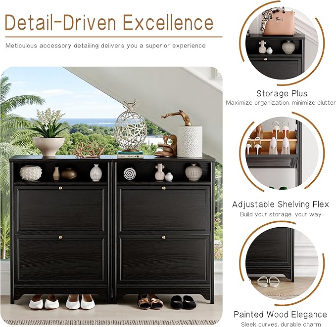 Chogori Wood Shoe Storage Cabinet - Image 7