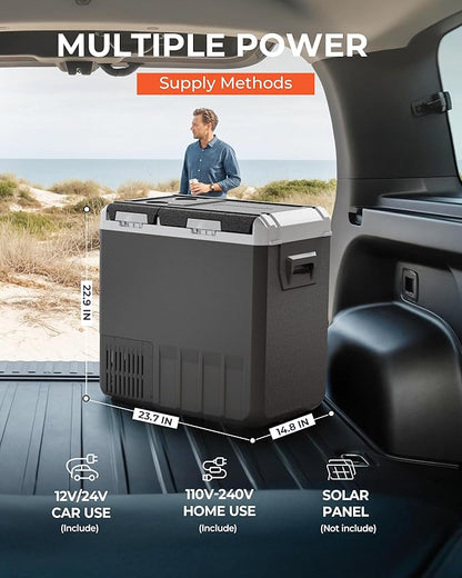 12 Volt Car Refrigerator, 58QT Electric Cooler, Dual Zone Portable Freezer - Image 5