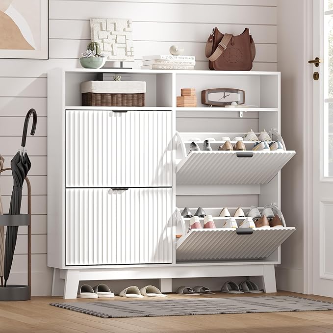 Shoe Cabinet Storage for Entryway by HUANLEGO