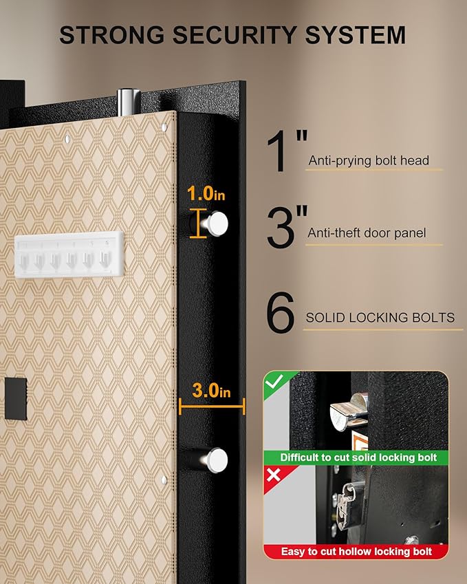TIGERKING 11.5 Cu Ft Large Heavy Duty Home Security Safe – Digital Touchscreen - Image 3