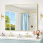 40x48inch Gold Bathroom Mirror, Large Rectangular Wall Mirrors by Welcometocofeny